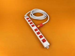 OAタップ 東芝ライテック DC8128EN-3(R) カラー★赤